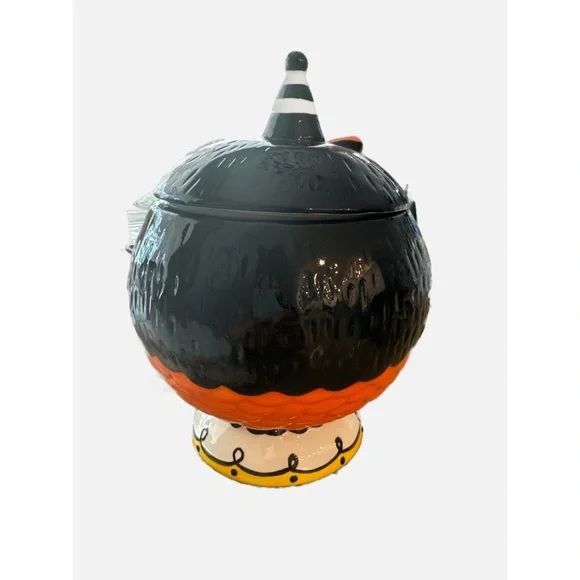 Johanna Parker & Magenta Carnival Cottage Halloween Owl Cookie Jar Canister NEW - Picture 3 of 5